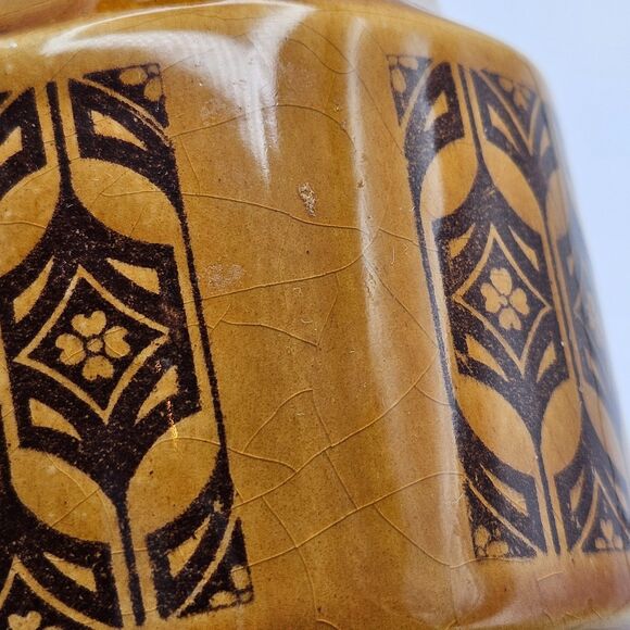 Royal Sealy Creamer Cream Pitcher Brown Yellow Amber Retro Vintage - Picture 9 of 12